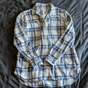Madewell classic button down cotton plaid shirt